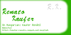 renato kaufer business card
